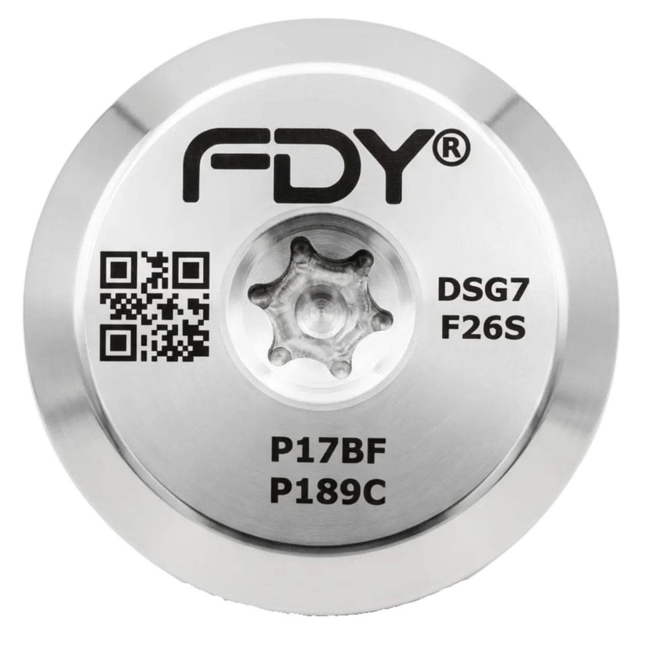 Oberseite des verstärkten FDY Druckspeichers für das DSG 7 mit der Aufschrift der Fehlercodes P17BF und P189C